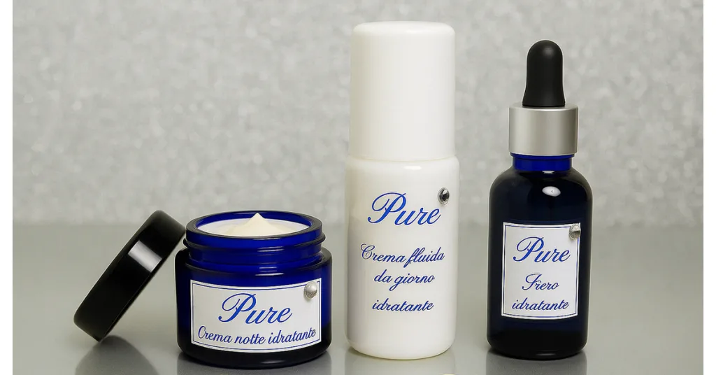Crema notte,siero idratante viso naturale con acido ialuronico ed estratti botanici