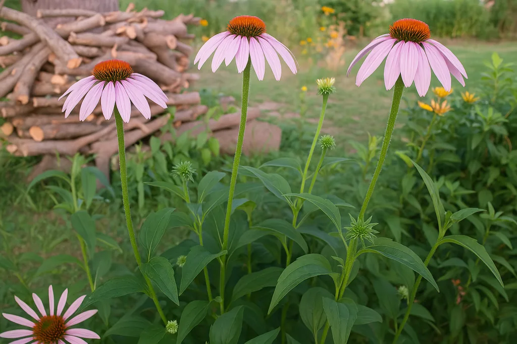 Pianta in un giardino di Echinacea
