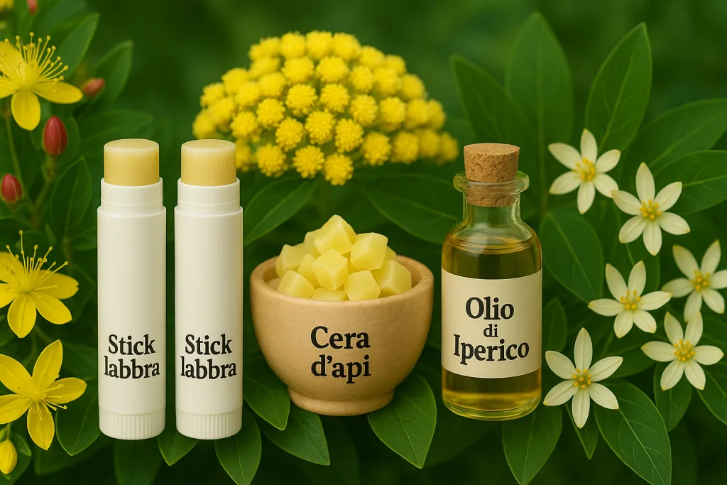 Stick labbra con ingredienti naturali