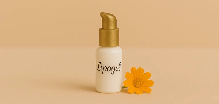 lipogel flacone e fiore di calendula