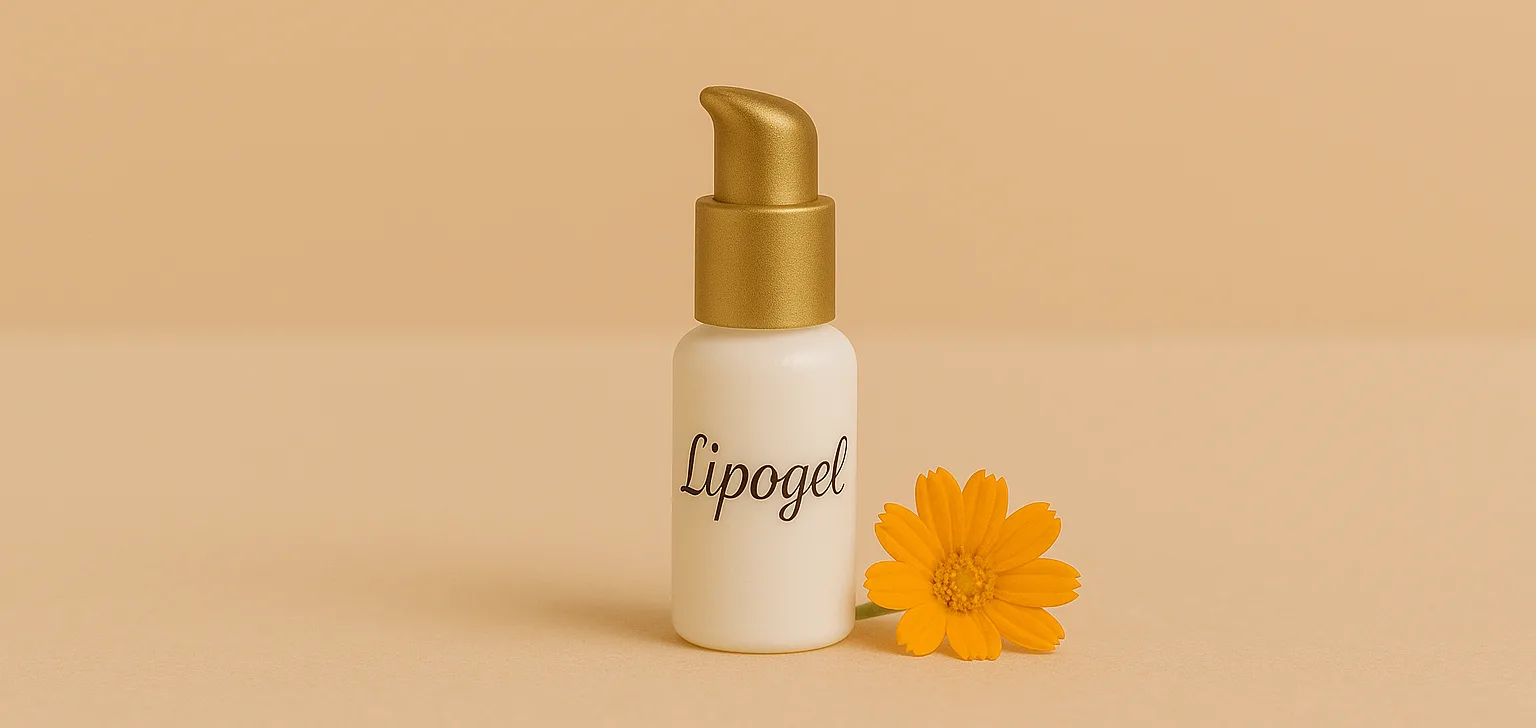 lipogel flacone e fiore di calendula