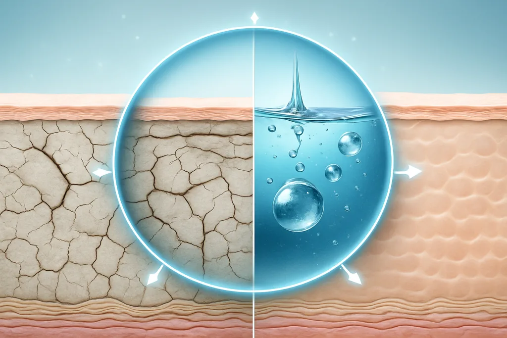 Senza un’adeguata idratazione, la pelle appare spenta, fragile, segnata dalle linee sottili