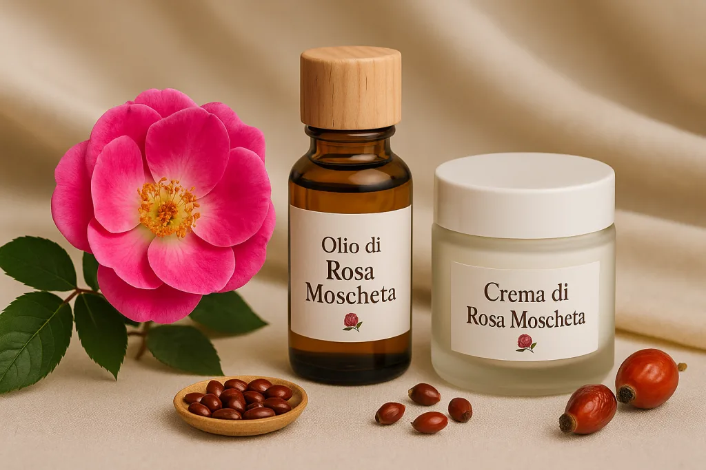 Cosmetici a base di estratti di Rosa moscheta