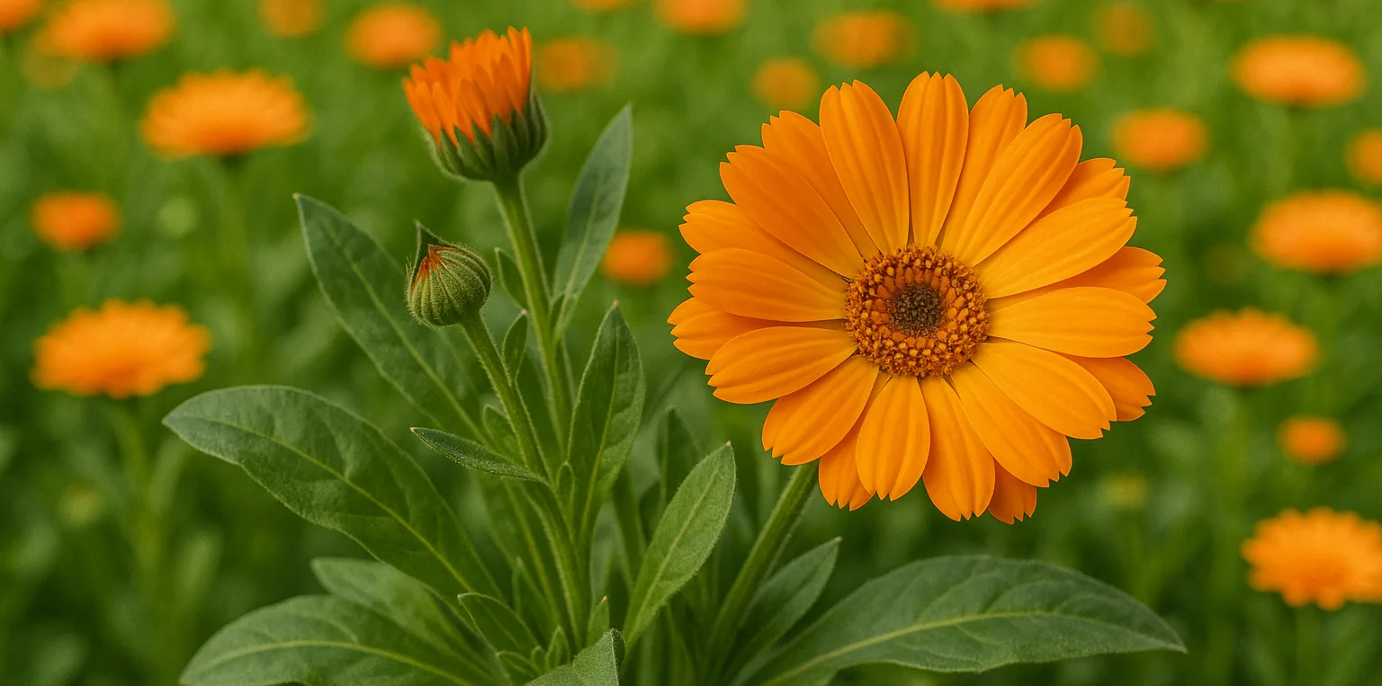 prato di Calendula officinalis