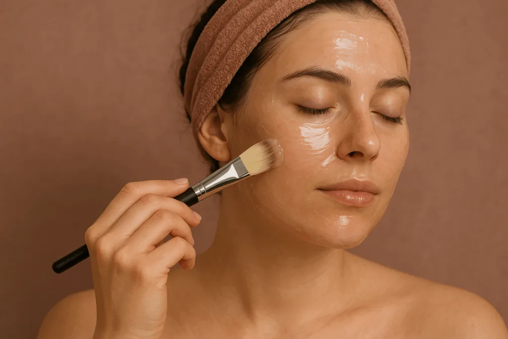 Applicazione della Maschera gel viso