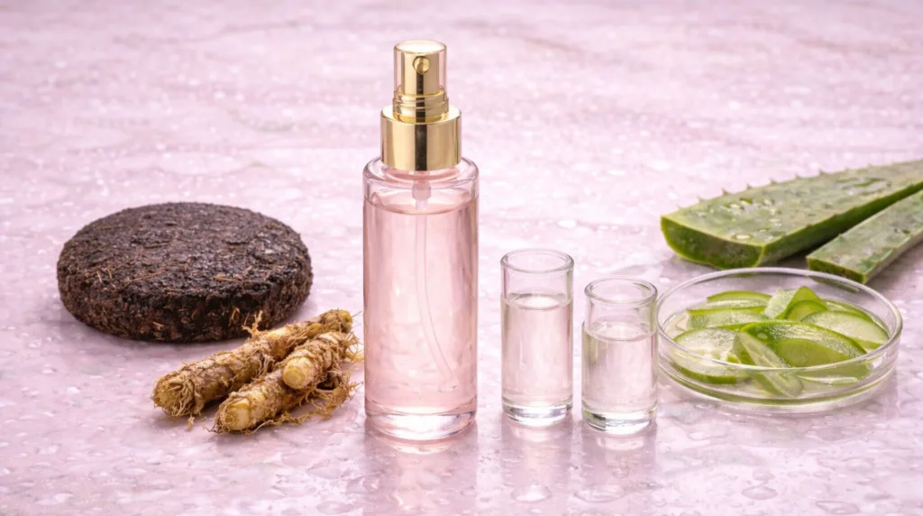Spray idratante Una base leggera a base di infusi ed estratti vegetali