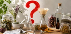 Igiene nelle estrazioni fatte in casa con erbe, vasetti, filtro e strumenti dedicati